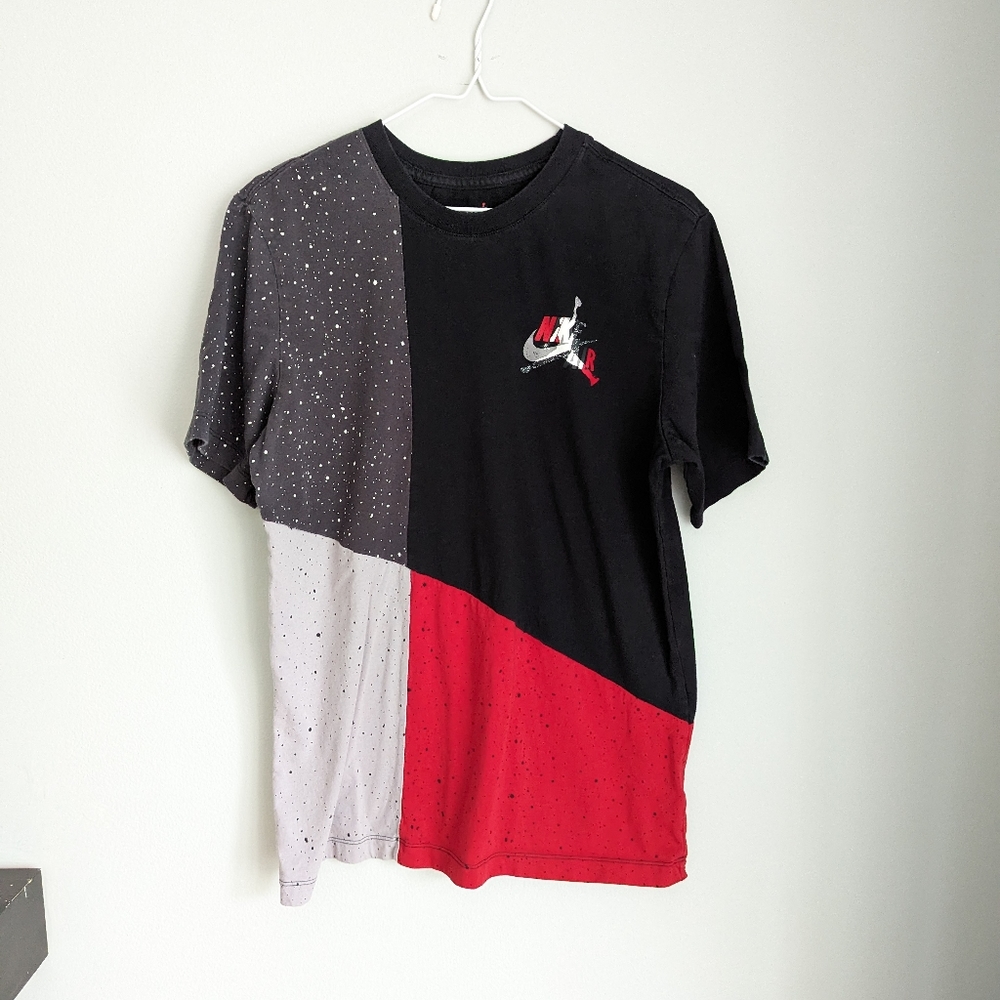 Jordan Black and Red Short Sleeve Tee